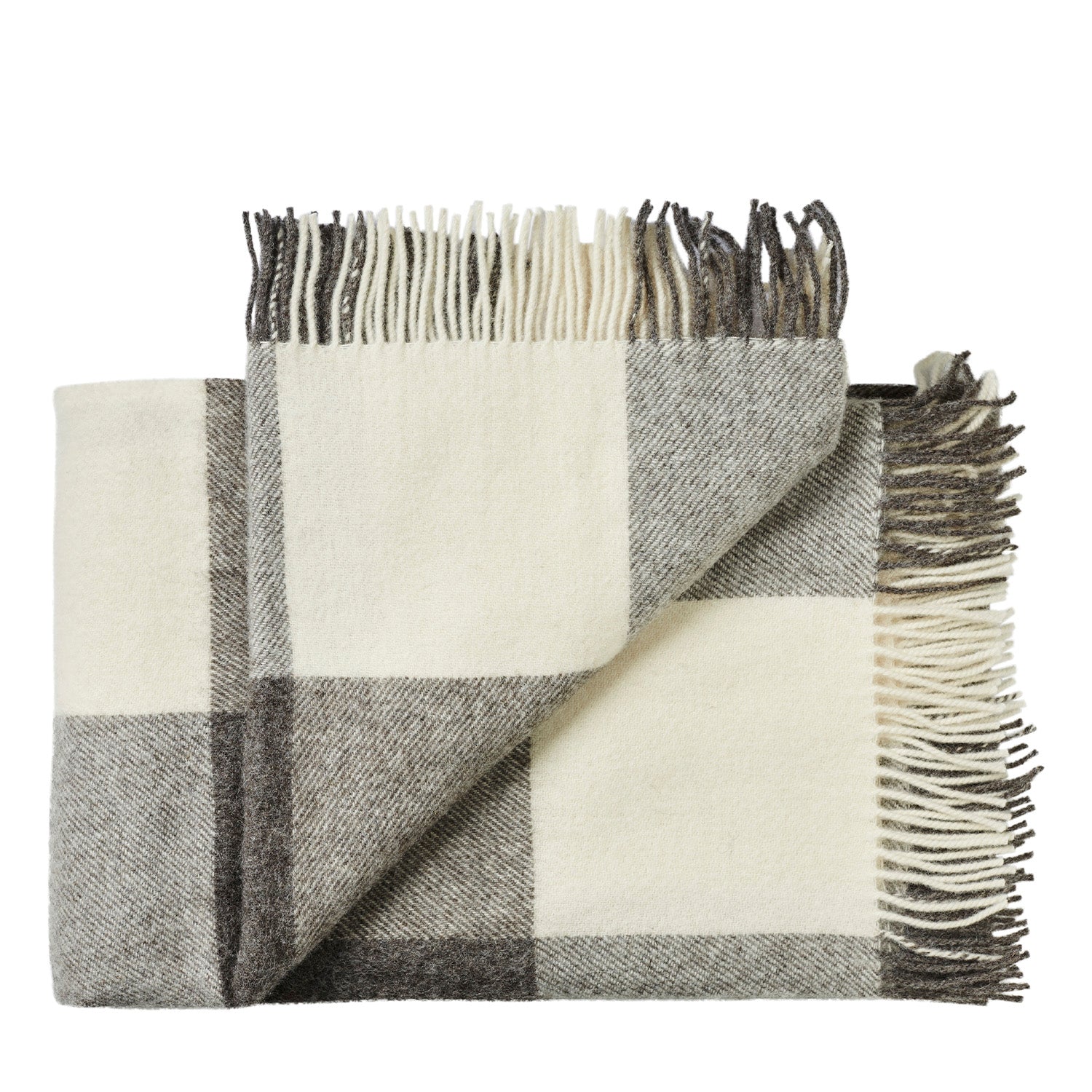 Silkeborg Uldspinderi ApS Ærø 140x240 cm Throw 00101 Grey White