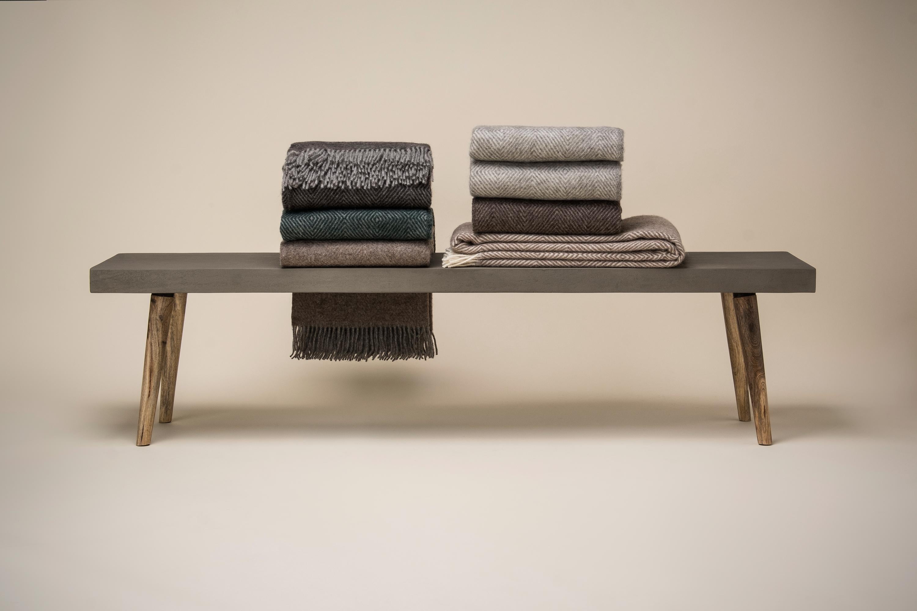 Silkeborg Uldspinderi ApS Fanø 140x240 cm Throw 00185 Pebbles Beige