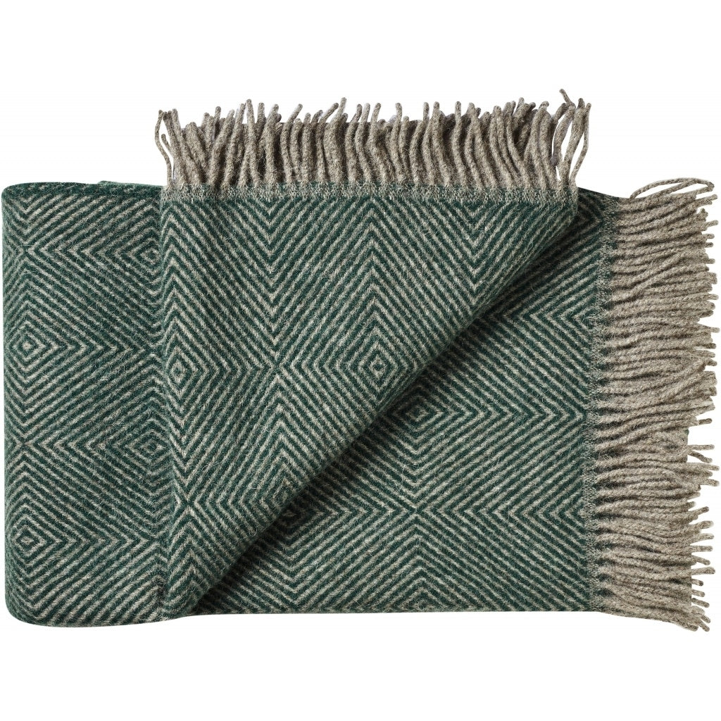 Silkeborg Uldspinderi ApS Fanø 85x130 cm Throw 00178 Dark Pine Green