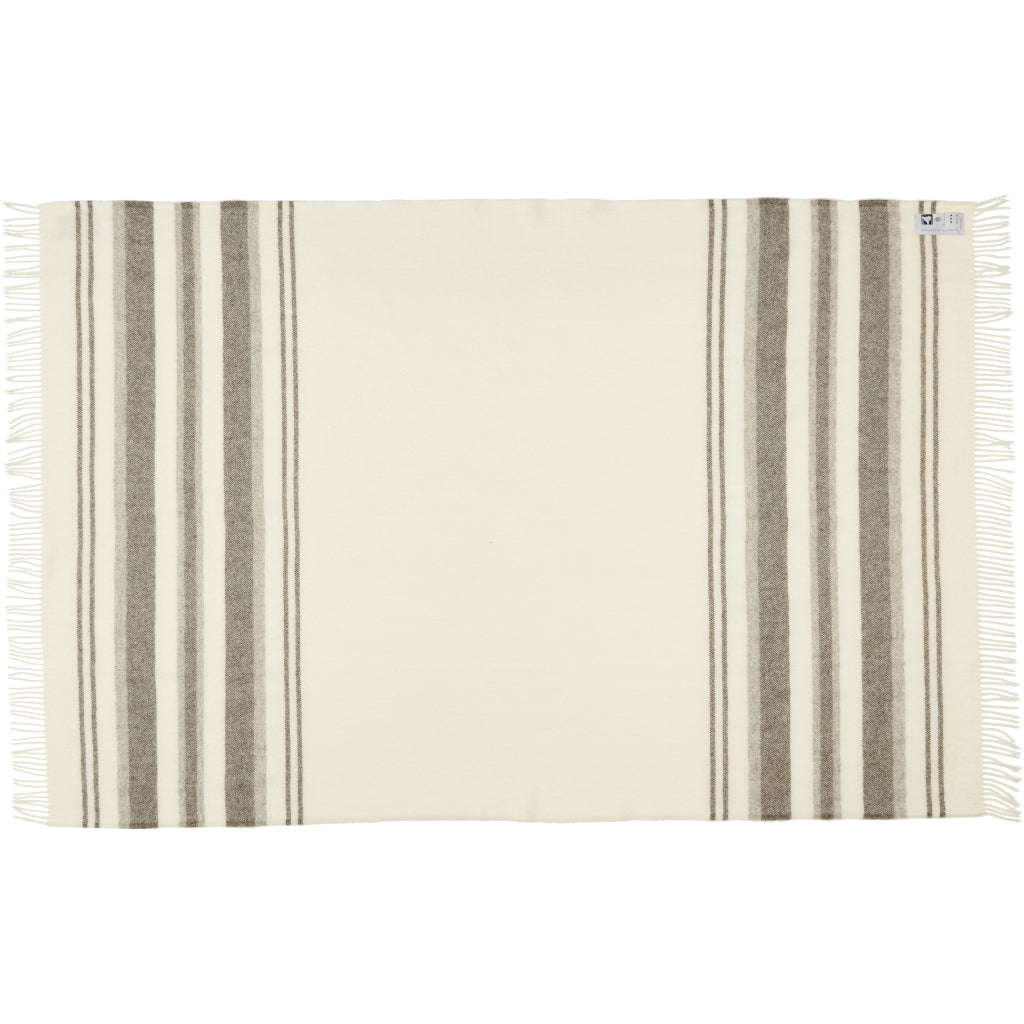 Silkeborg Uldspinderi ApS Fejø 85x130 cm Throw 0105 Creme/Grau