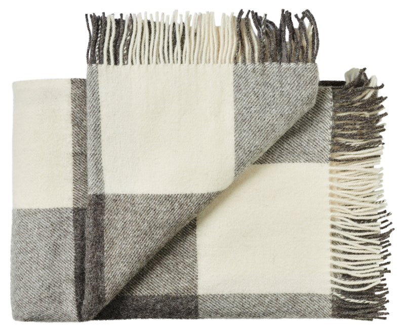 Silkeborg Uldspinderi ApS Ærø 130x200 cm Throw 00101 Grey White