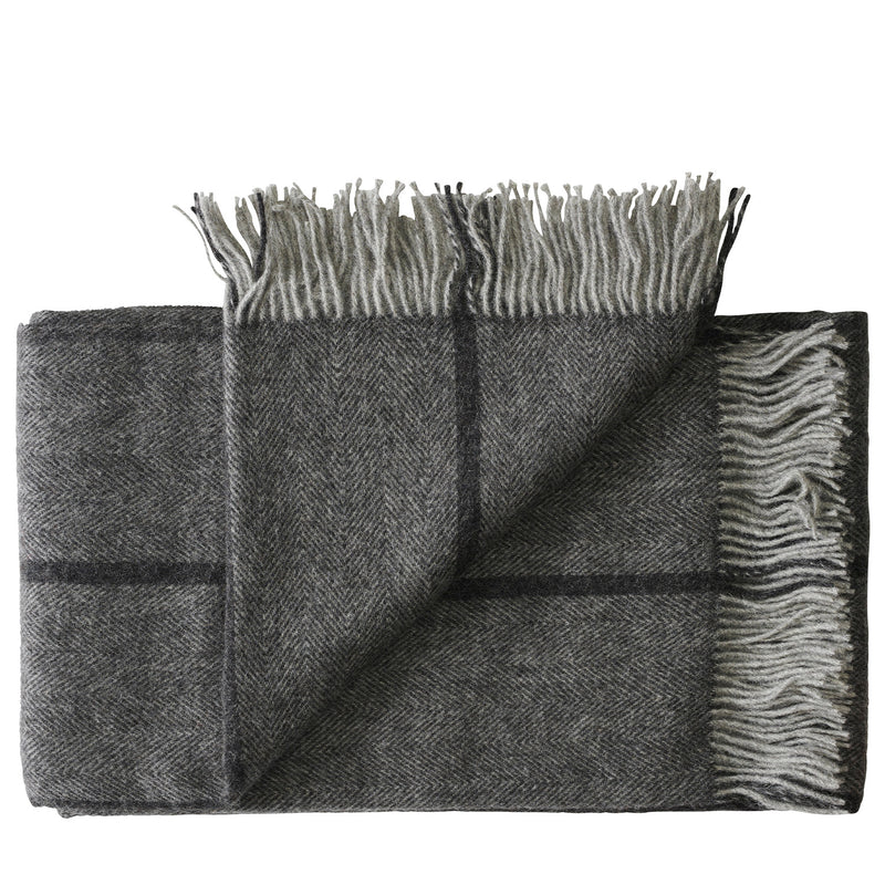 Silkeborg Uldspinderi ApS Askø 140x240 cm Throw 01116 Dark Grey (04126)