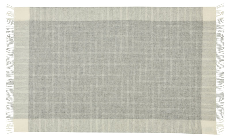Silkeborg Uldspinderi ApS Bornholm 85x130 cm Throw 00170 White Grey