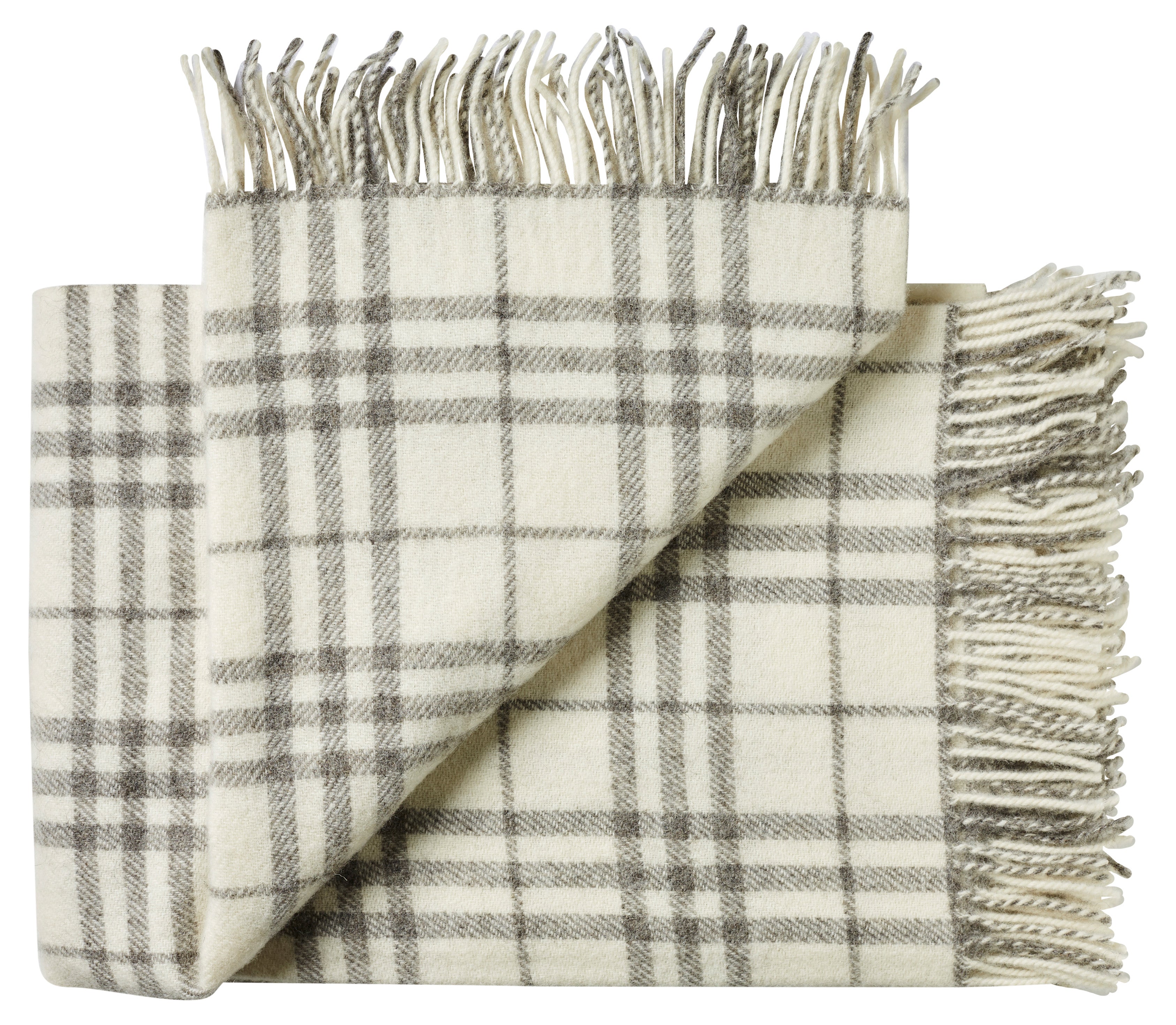 Silkeborg Uldspinderi ApS Bornholm 85x130 cm Throw 00170 White Grey