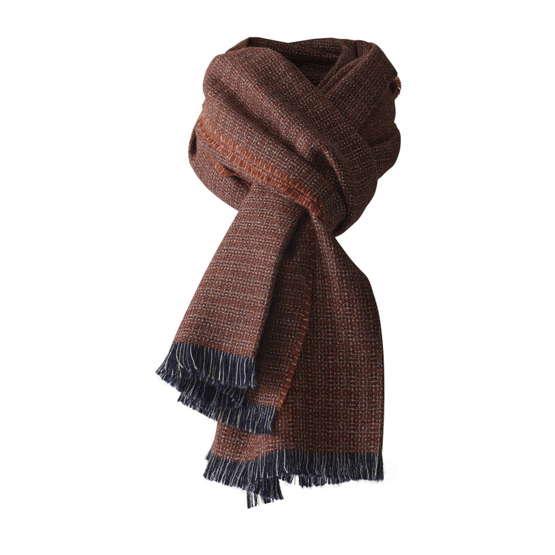 Silkeborg Uldspinderi ApS Cumulus 60x200 cm Scarf 1667 Blue Terracotta