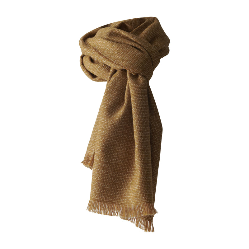 Silkeborg Uldspinderi ApS Cumulus Plaid 130x200 cm Scarf 1825 Mustard and Honey