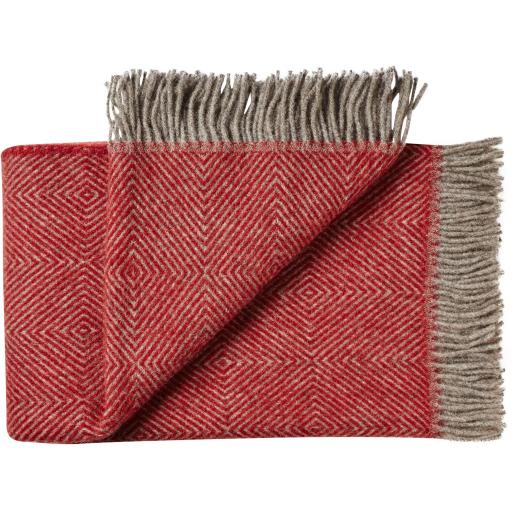 Silkeborg Uldspinderi ApS Fanø 130x200 cm Throw 00177 Granite Red