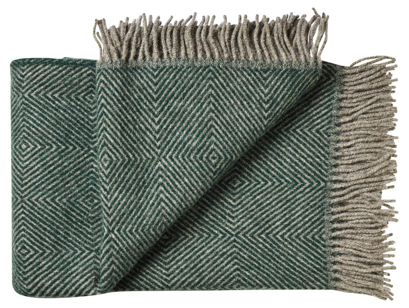 Silkeborg Uldspinderi ApS Fanø 130x200 cm Throw 00178 Dark Pine Green