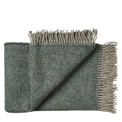 Silkeborg Uldspinderi ApS Fanø 140x240 cm Throw 00178 Dark Pine Green