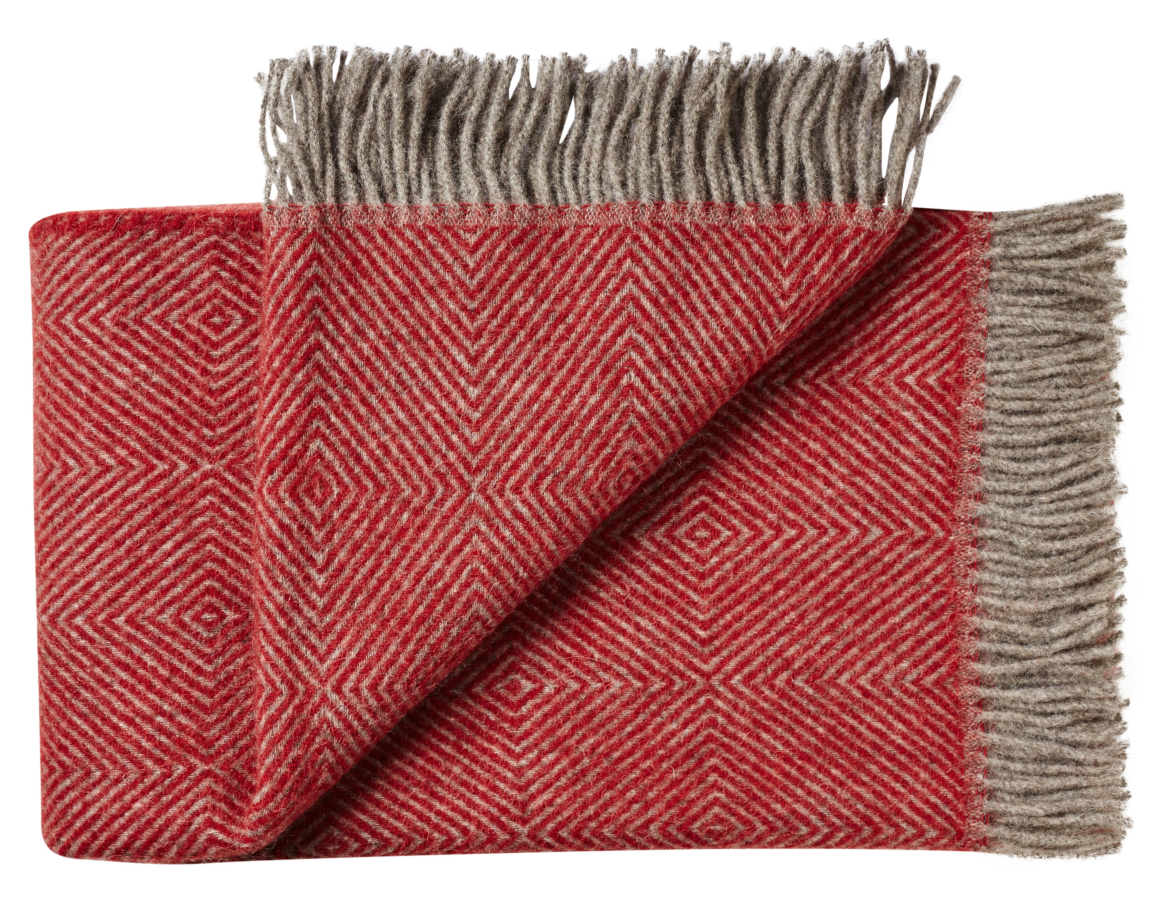 Silkeborg Uldspinderi ApS Fanø 220x260 cm Blanket 00177 Granite Red