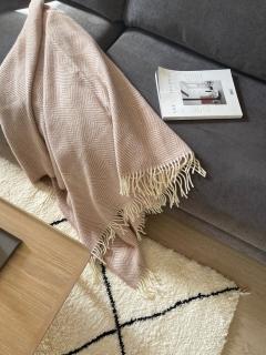 Silkeborg Uldspinderi ApS Fanø Throw 140x240 cm Throw 01927 Dusty Rose (00876)