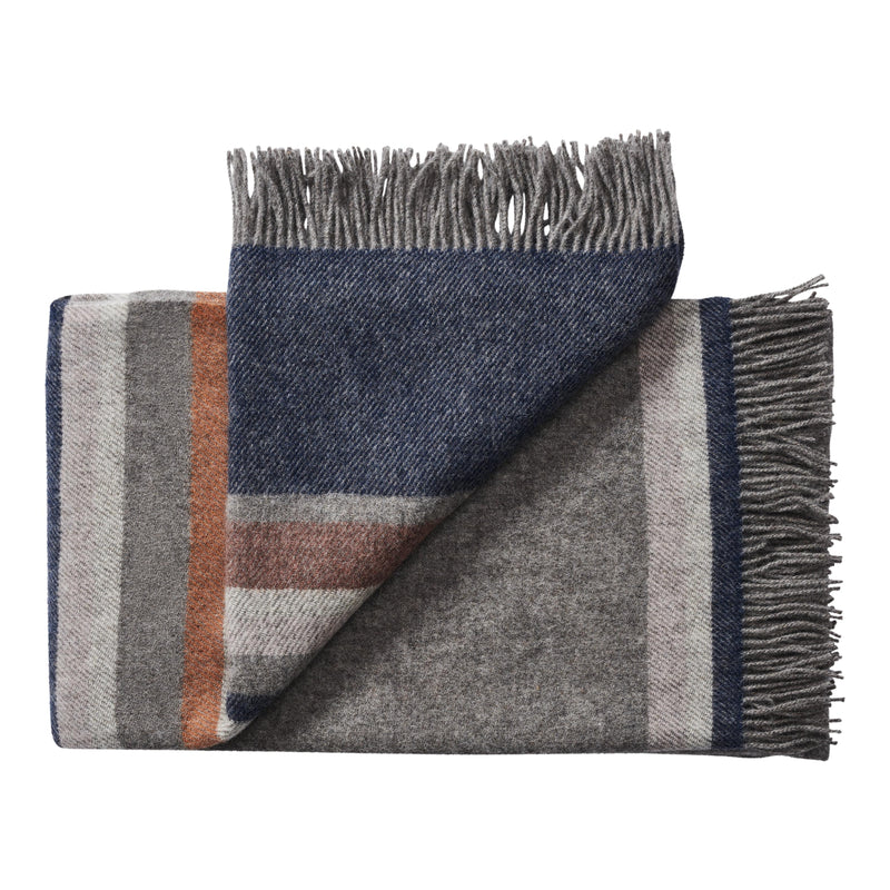 Silkeborg Uldspinderi ApS Lyø 140x240 cm Throw 00835 Grey Navy