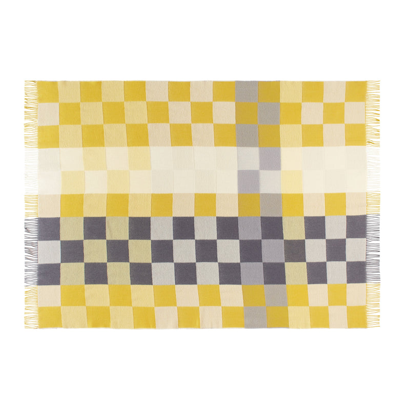 Silkeborg Uldspinderi ApS Plain Beat 130x190 cm Throw 01220 All Yellow