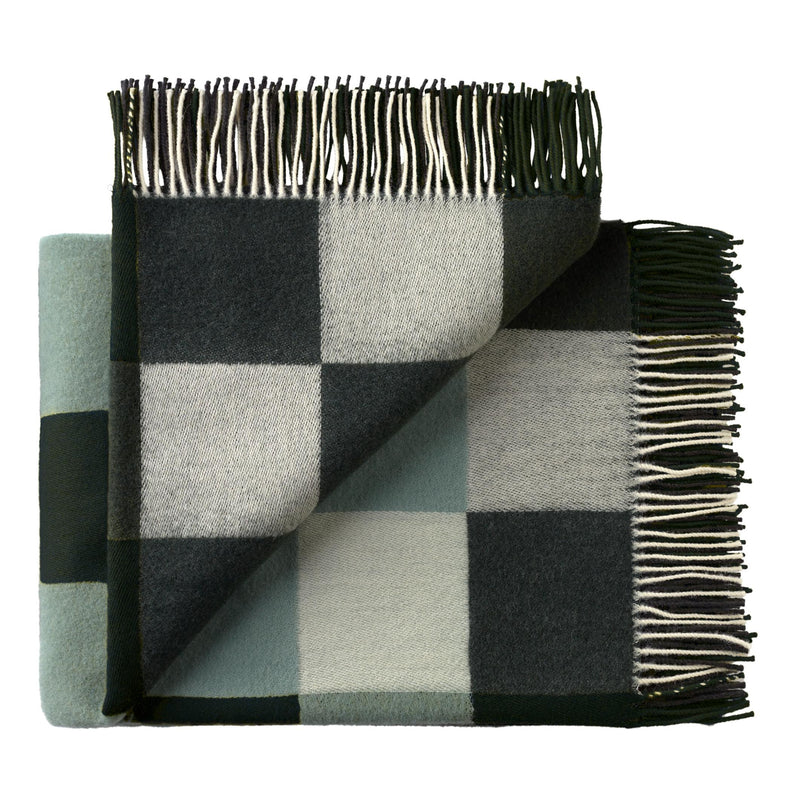 Silkeborg Uldspinderi ApS Plain Beat 130x190 cm Throw 01223 Dark Greens