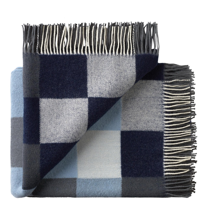 Silkeborg Uldspinderi ApS Plain Beat 130x190 cm Throw 01225 Muted Blues