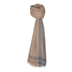 Silkeborg Uldspinderi ApS Rustic Border 60x200 cm Scarf 00717 Rose Sand