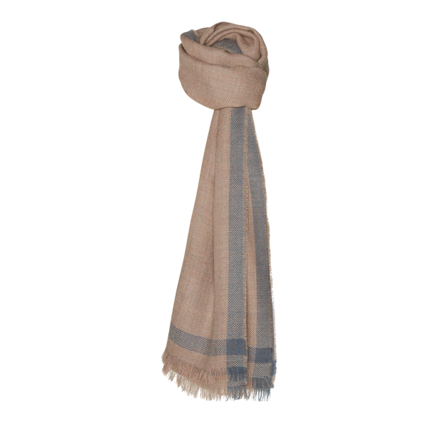 Silkeborg Uldspinderi ApS Rustic Border 60x200 cm Scarf 00717 Rose Sand