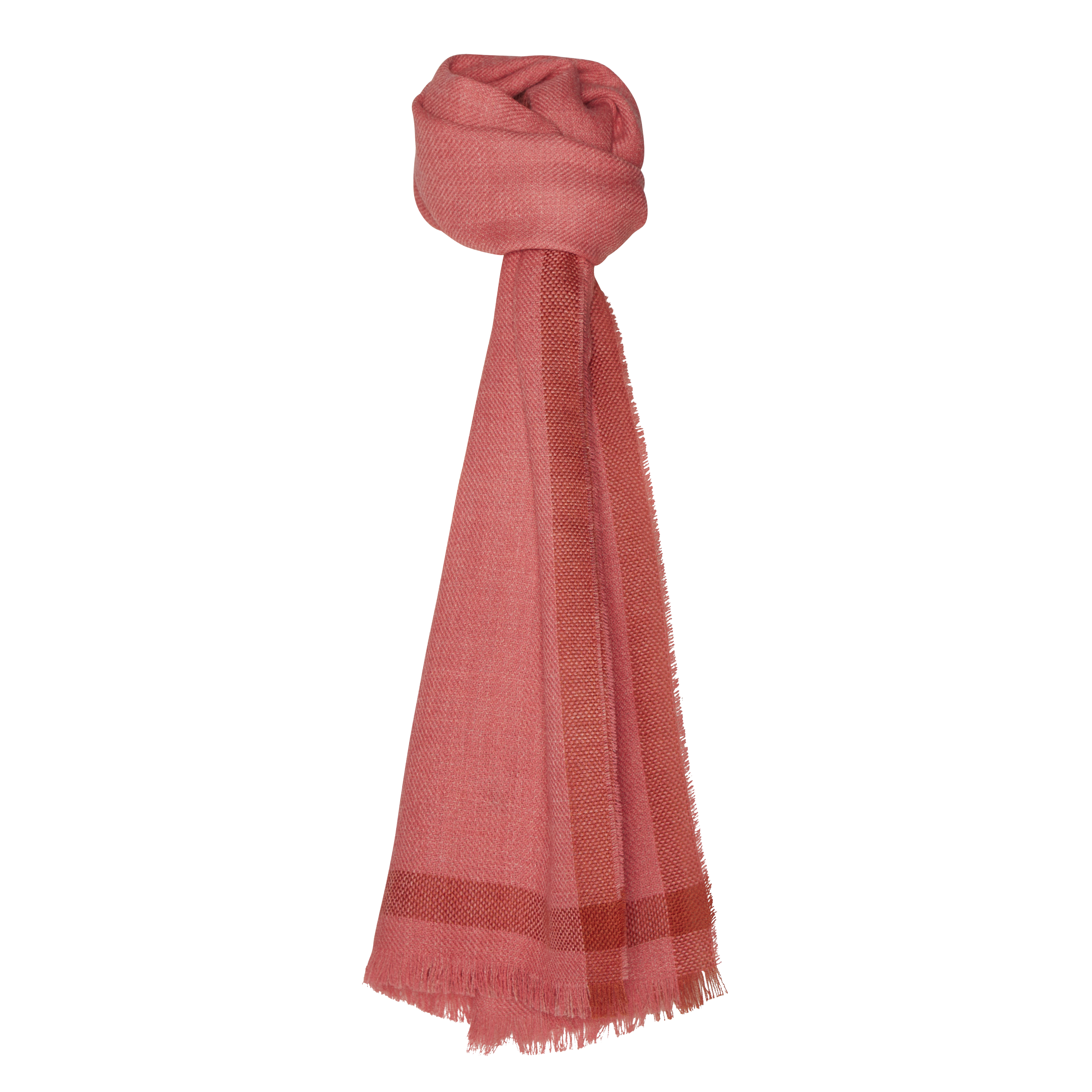 Silkeborg Uldspinderi ApS Rustic Border 60x200 cm Scarf 02675 Red Orange