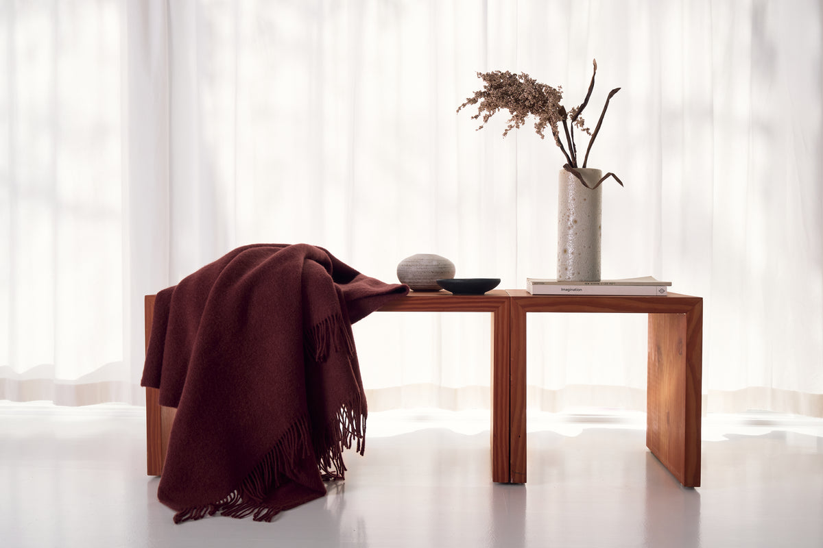 【chienyan様へ。】SILKEBORG ULDSPINDERIWOOL Pine 130x200 cm - Mustard and Honey – silkeborg-uld-dk
