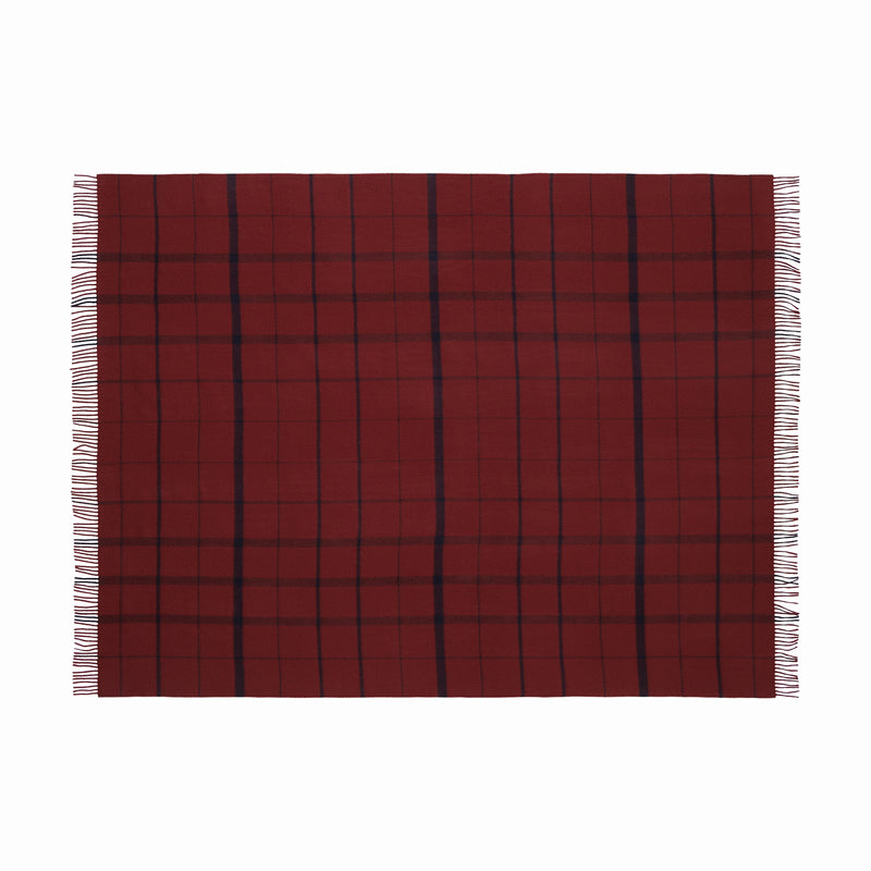 Silkeborg Uldspinderi ApS Warp & Weft Throw 130x190 cm - RWS Throw 02102 Embrace - Beetroot/Midnight (16824/01467)