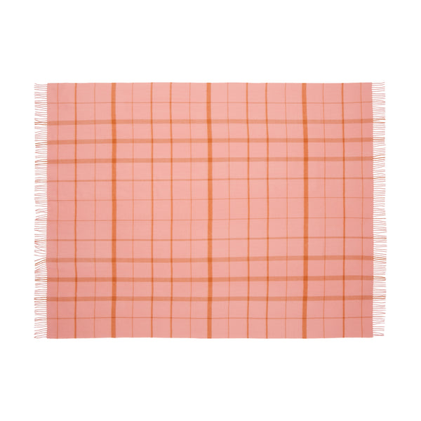 Silkeborg Uldspinderi ApS Warp & Weft Throw 130x190 cm - RWS Throw 02103 Love - Coral/Amber (17516/17555)